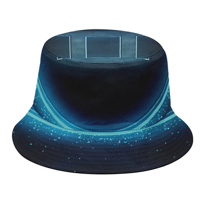 Blue Gemini Zodiac Sign Print Bucket Hat