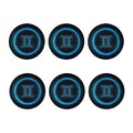 Blue Gemini Zodiac Sign Print Coaster Set