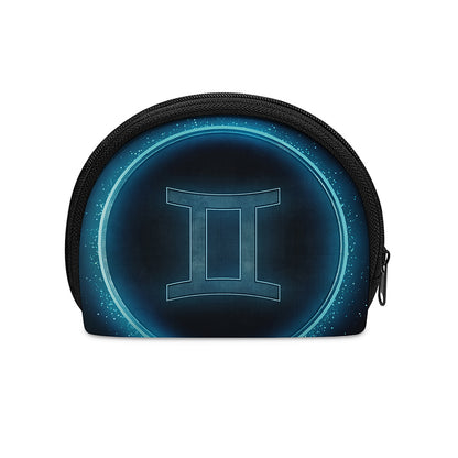Blue Gemini Zodiac Sign Print Coin Purse