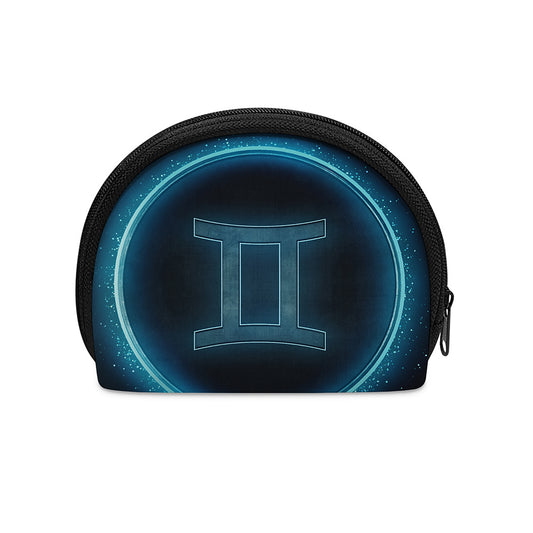 Blue Gemini Zodiac Sign Print Coin Purse