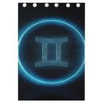 Blue Gemini Zodiac Sign Print Curtain