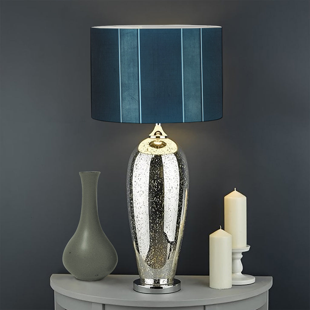 Blue Gemini Zodiac Sign Print Drum Lamp Shade