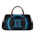 Blue Gemini Zodiac Sign Print Duffel Bag
