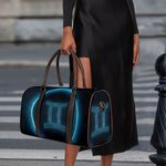 Blue Gemini Zodiac Sign Print Duffle Bag