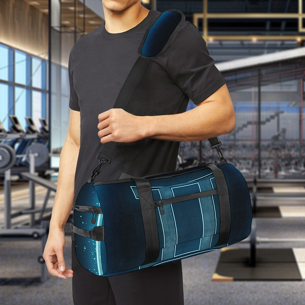 Blue Gemini Zodiac Sign Print Gym Bag