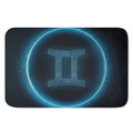 Blue Gemini Zodiac Sign Print Indoor Door Mat