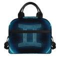 Blue Gemini Zodiac Sign Print Insulated Lunch Bag