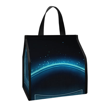 Blue Gemini Zodiac Sign Print Insulated Lunch Tote