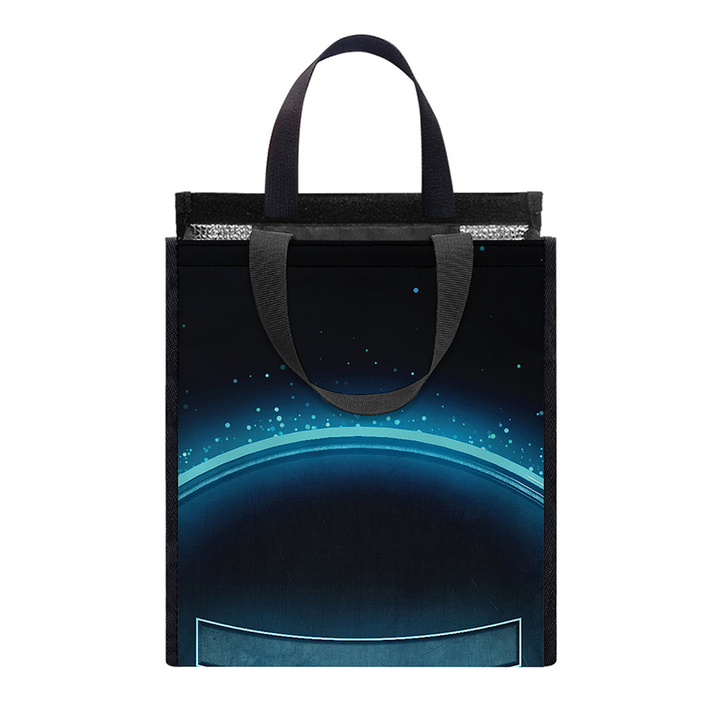 Blue Gemini Zodiac Sign Print Insulated Lunch Tote
