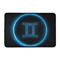 Blue Gemini Zodiac Sign Print Kitchen Mat