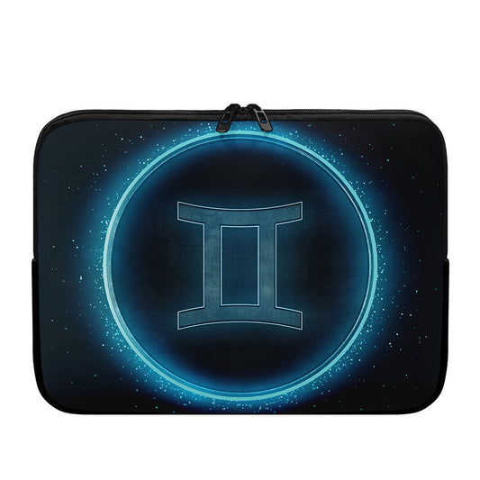 Blue Gemini Zodiac Sign Print Laptop Sleeve