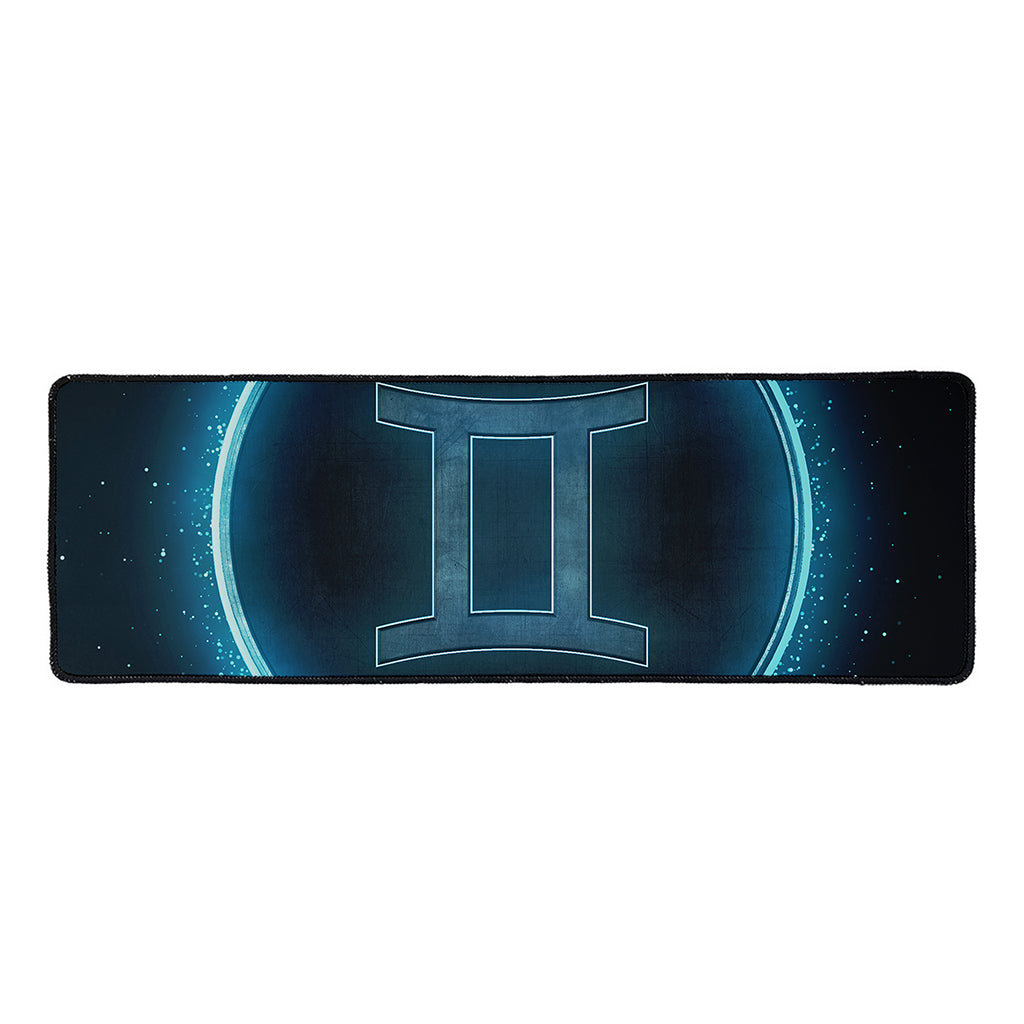Blue Gemini Zodiac Sign Print Long Kitchen Mat