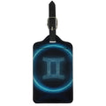 Blue Gemini Zodiac Sign Print Luggage Tag