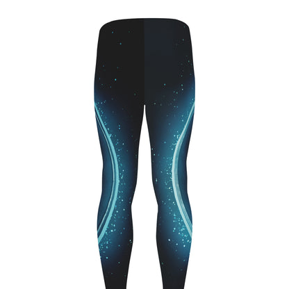Blue Gemini Zodiac Sign Print Men's leggings