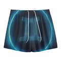 Blue Gemini Zodiac Sign Print Mesh Shorts