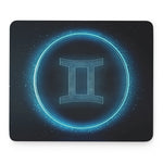Blue Gemini Zodiac Sign Print Mouse Pad