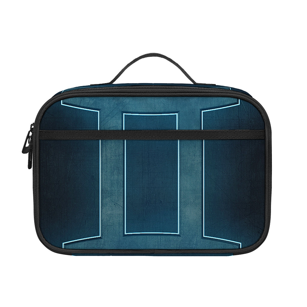 Blue Gemini Zodiac Sign Print Portable Lunch Bag