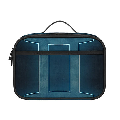 Blue Gemini Zodiac Sign Print Portable Lunch Bag