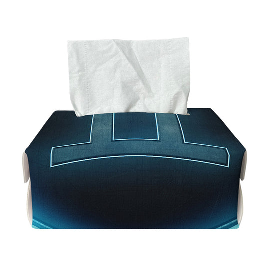 Blue Gemini Zodiac Sign Print Rectangle Tissue Box Cover