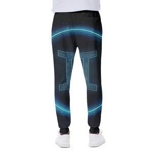 Blue Gemini Zodiac Sign Print Scuba Joggers