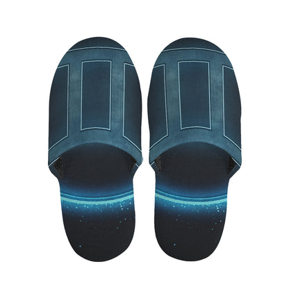 Blue Gemini Zodiac Sign Print Slippers