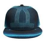 Blue Gemini Zodiac Sign Print Snapback Cap