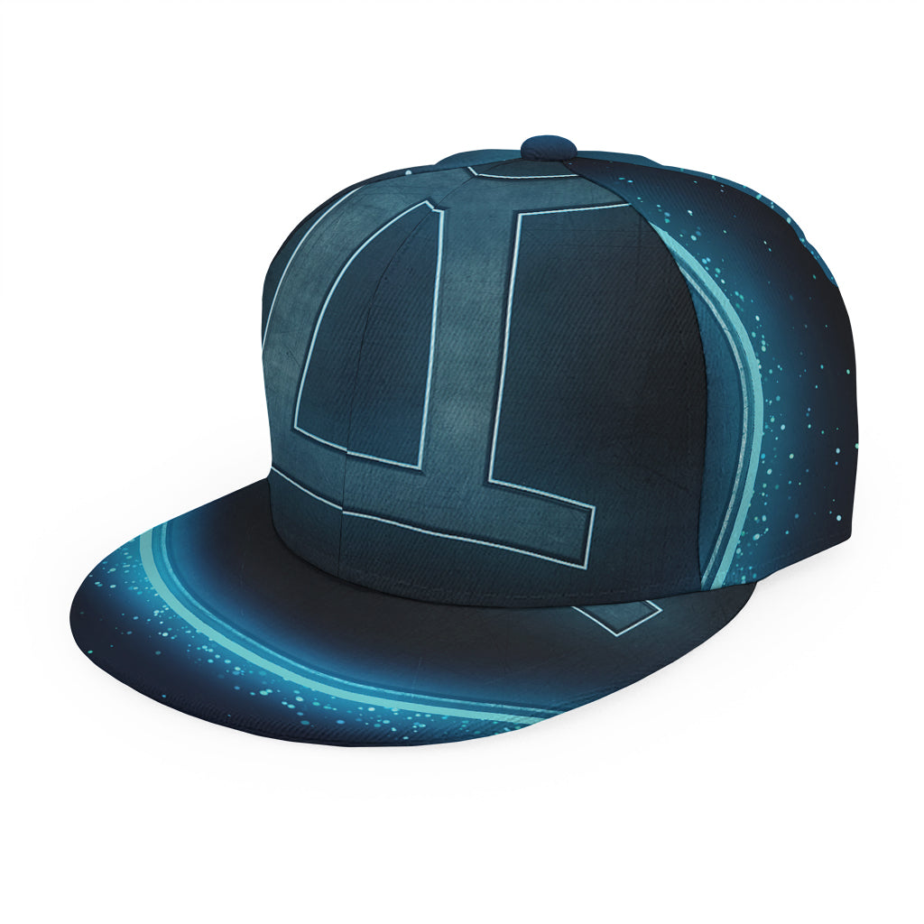 Blue Gemini Zodiac Sign Print Snapback Cap