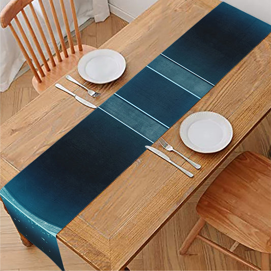 Blue Gemini Zodiac Sign Print Table Runner