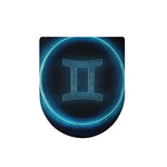 Blue Gemini Zodiac Sign Print Toilet Lid Cover