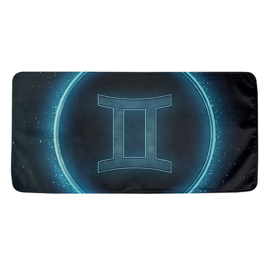 Blue Gemini Zodiac Sign Print Towel