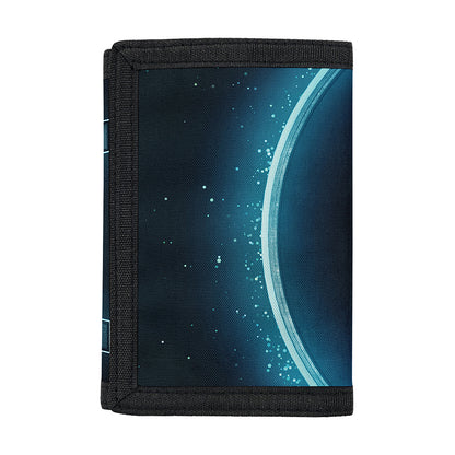 Blue Gemini Zodiac Sign Print Trifold Wallet