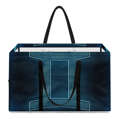Blue Gemini Zodiac Sign Print Utility Tote Bag