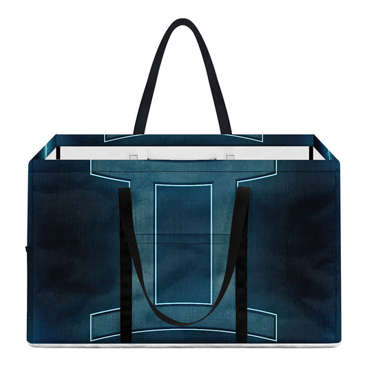 Blue Gemini Zodiac Sign Print Utility Tote Bag