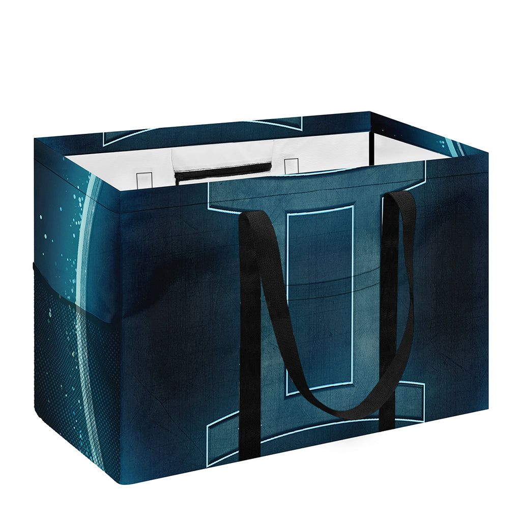 Blue Gemini Zodiac Sign Print Utility Tote Bag