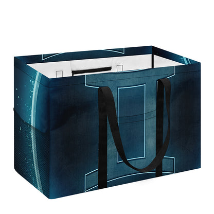 Blue Gemini Zodiac Sign Print Utility Tote Bag