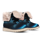 Blue Gemini Zodiac Sign Print Winter Boots