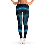 Blue Gemini Zodiac Sign Print Women's Leggings