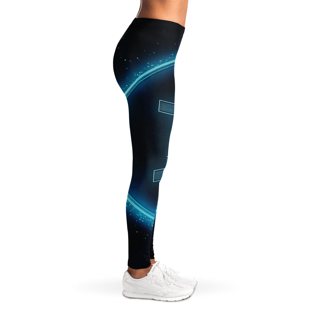 Blue Gemini Zodiac Sign Print Women's Leggings