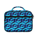 Blue Geometric Cube Shape Pattern Print Briefcase Bible Bag