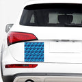 Blue Geometric Cube Shape Pattern Print Car Sticker