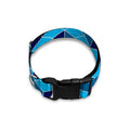 Blue Geometric Cube Shape Pattern Print Dog Collar