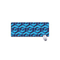 Blue Geometric Cube Shape Pattern Print Extended Mouse Pad