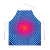 Blue Geometric EDM Light Print Adjustable Apron