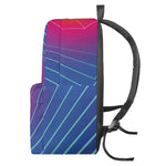 Blue Geometric EDM Light Print Backpack