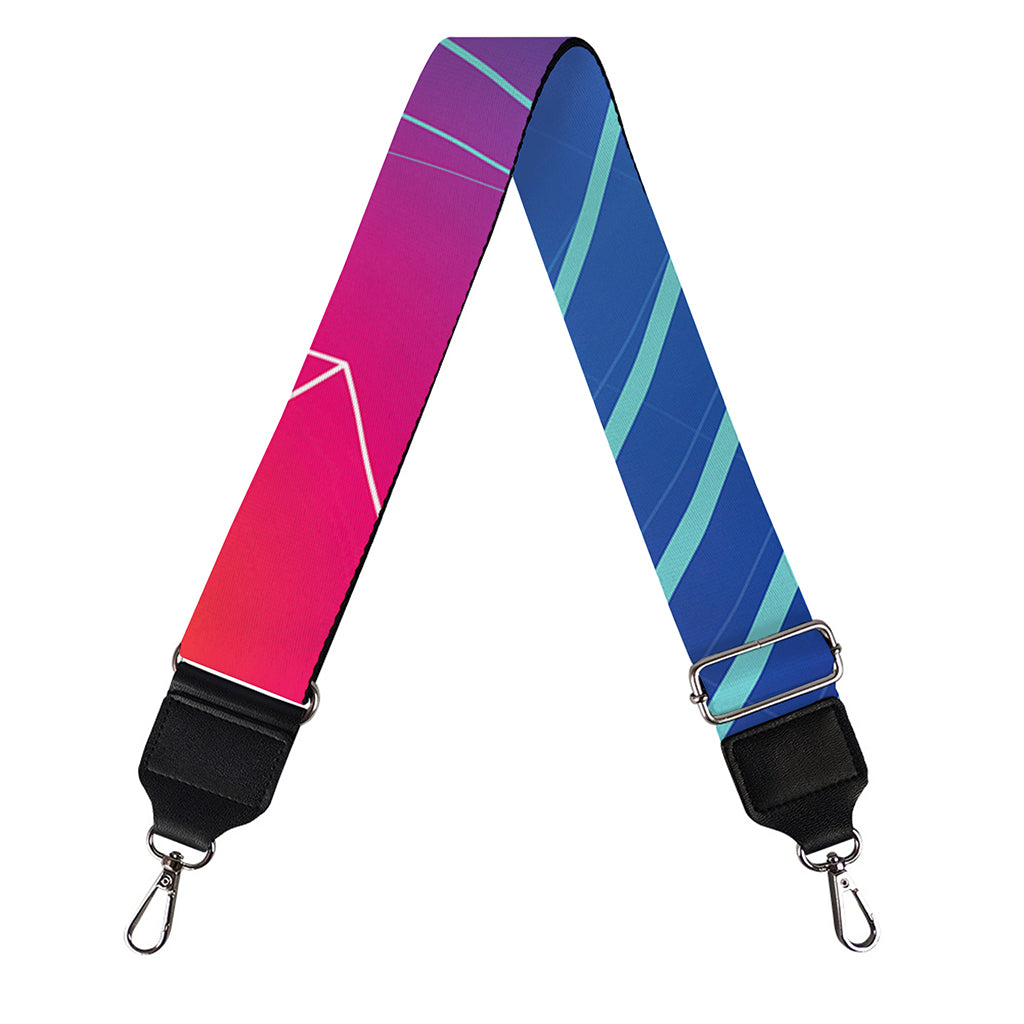 Blue Geometric EDM Light Print Bag Strap