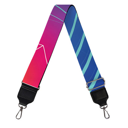 Blue Geometric EDM Light Print Bag Strap