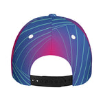 Blue Geometric EDM Light Print Baseball Cap