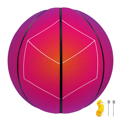Blue Geometric EDM Light Print Basketball