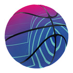 Blue Geometric EDM Light Print Basketball