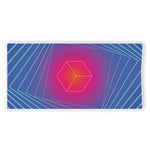 Blue Geometric EDM Light Print Beach Towel